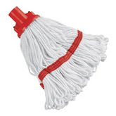 Red Washable Socket Mop with String Band
