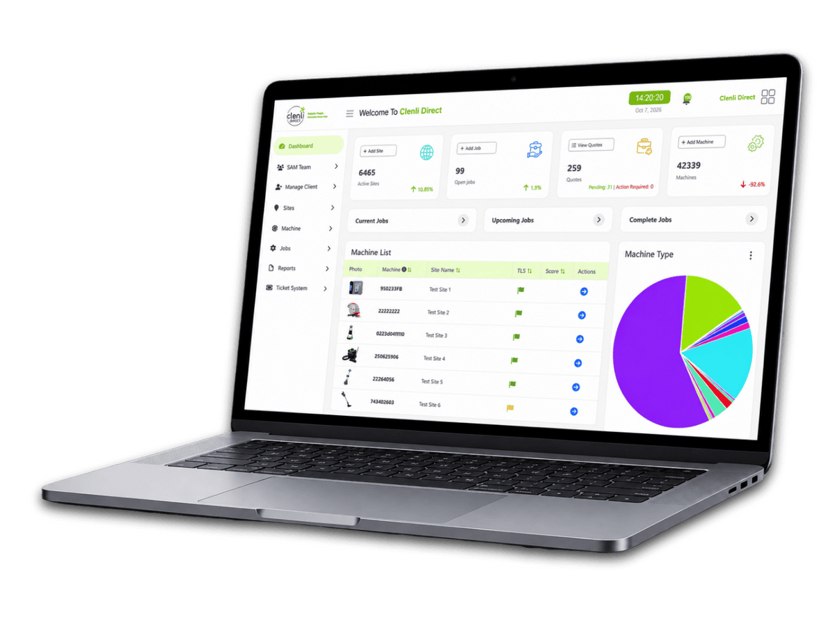 SAM fleet and service management dashboard