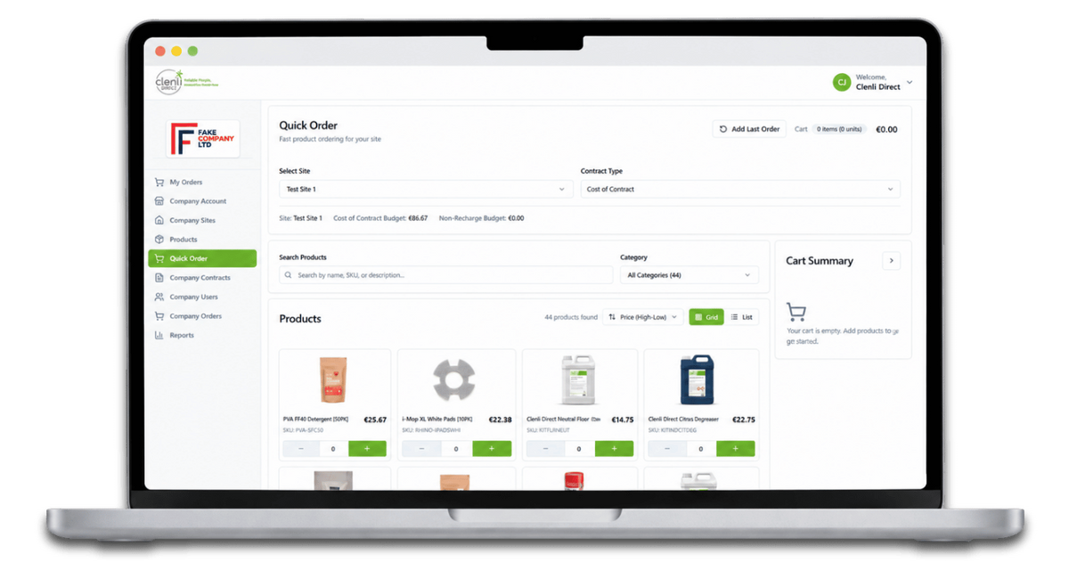 TOBI online ordering platform displayed on a laptop