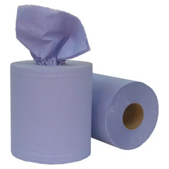 Blue Centrefeed Paper Roll Food Grade [6 x 150M]