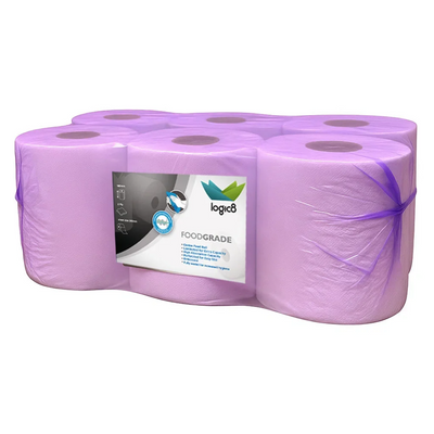 White Centrefeed Paper Roll Food Grade [6 x 150M]