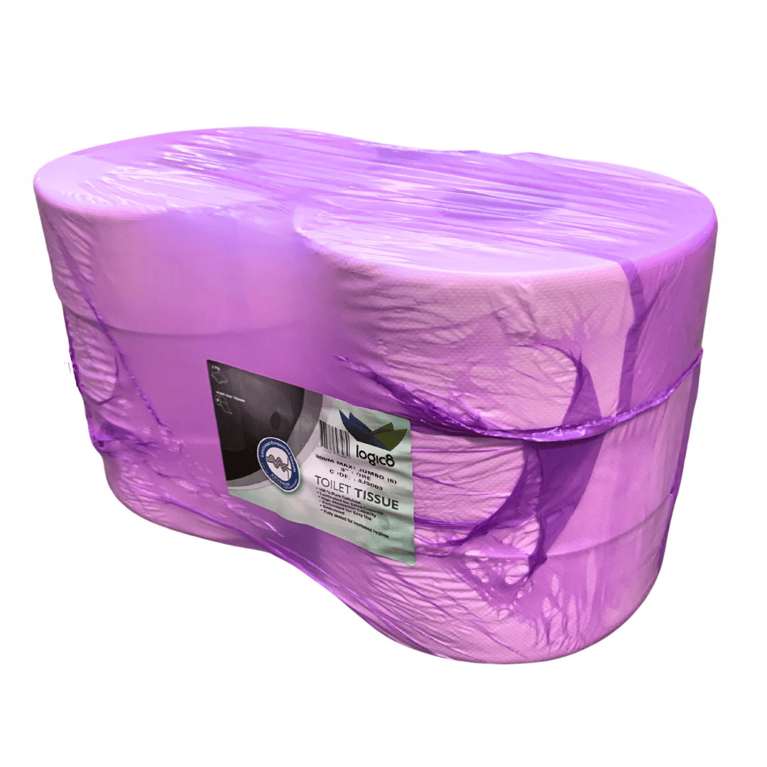 Maxi Jumbo 2 Ply Paper Toilet Roll [6 x 300M]