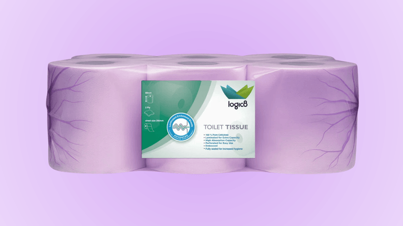 Mini Jumbo 2 Ply Paper Toilet Roll [12 x 150M]