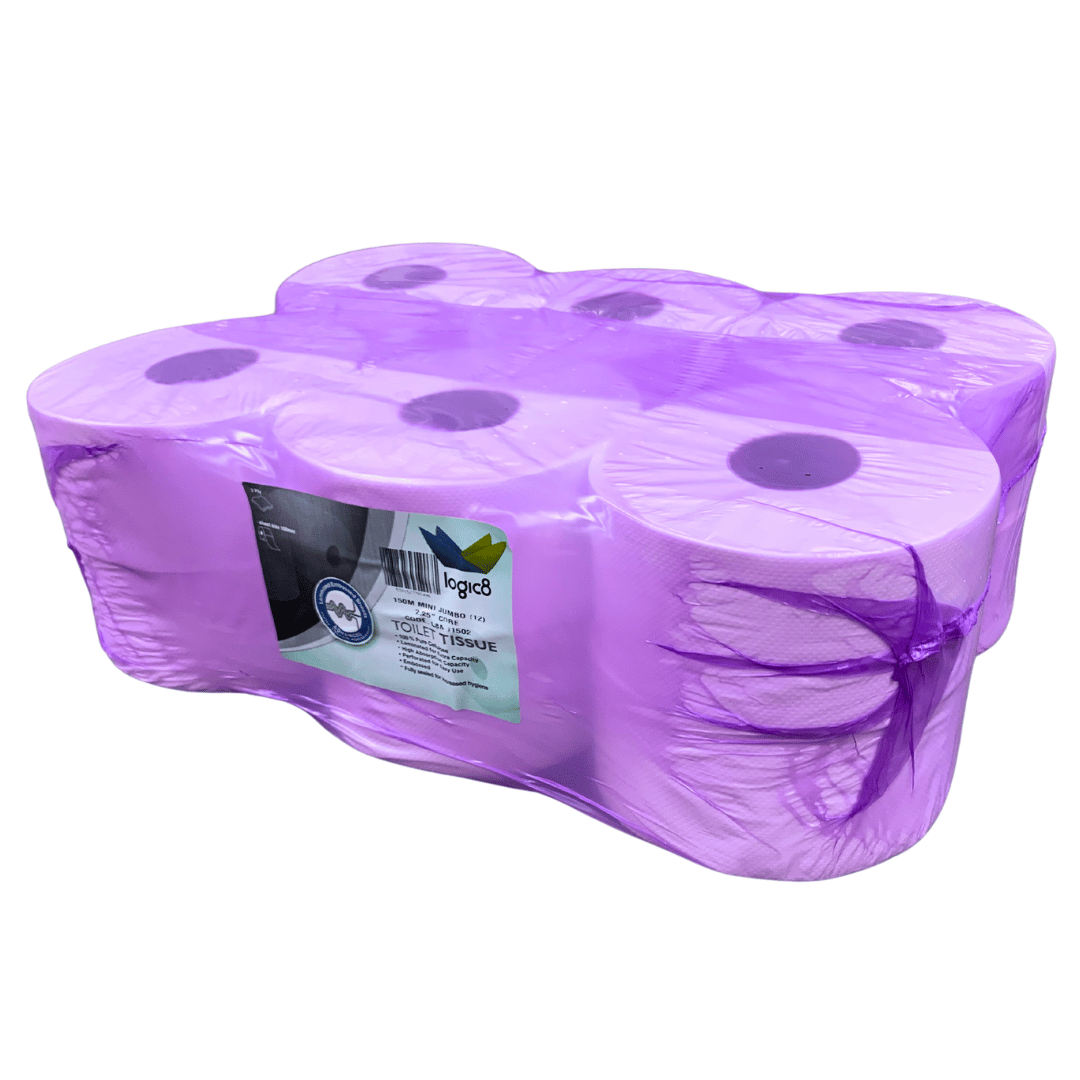 Mini Jumbo 2 Ply Paper Toilet Roll [12 x 150M]